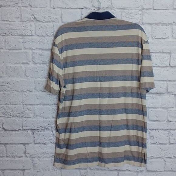 Daniel Cremieux Signature Pima Cotton Stripe Short Sleeve Polo Shirt Large L - Picture 5 of 5